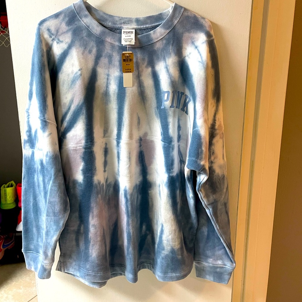 Pink Victoria’s Secret Tye Dye Pullover Sweatshirt